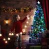 7.5ft Pre-Lit Fiber Optical Christmas Tree with Colorful Lights and 300 Branch Tips