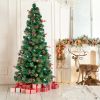 7.5ft Pre-Lit Fiber Optical Christmas Tree with Colorful Lights and 300 Branch Tips