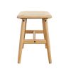 Woven Design Natural Oak Wood Dining Bench Bed Bench for Dining Room, Bedroom, Bathroom