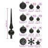 111 Piece Christmas Bauble Set Black Polystyrene