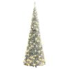Artificial Christmas Tree Pop-up Flocked Snow 50 LEDs 47.2"