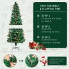 7.5ft Pre-Lit Fiber Optical Christmas Tree with Colorful Lights and 300 Branch Tips