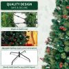7.5ft Pre-Lit Fiber Optical Christmas Tree with Colorful Lights and 300 Branch Tips