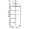 Wall Mirror Black 23.6"x51.2" Arch Iron