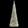Artificial Christmas Tree Pop-up Flocked Snow 50 LEDs 47.2"