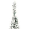 Artificial Christmas Tree Pop-up Flocked Snow 50 LEDs 47.2"