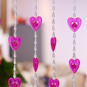 Household Plastic Crystal Acrylic Door Chain Decoration (Option: Transparent rose-120x130)