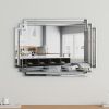 Large Wall-Mounted Silver Decorative Rectangular Wall Mirror for Home, Living Room, Bedroom, Entryway (clear HD mirror)