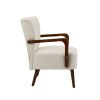 COOLMORE Wood Frame Armchair, Modern Accent Chair Lounge Chair for Living Room