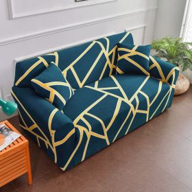 All-inclusive Stretch Printed Sofa Cover (Option: Simple Lines-Three)